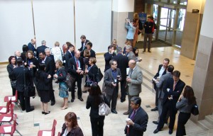 Participants begin to arrive