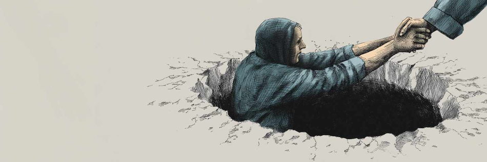 caregiver in ice